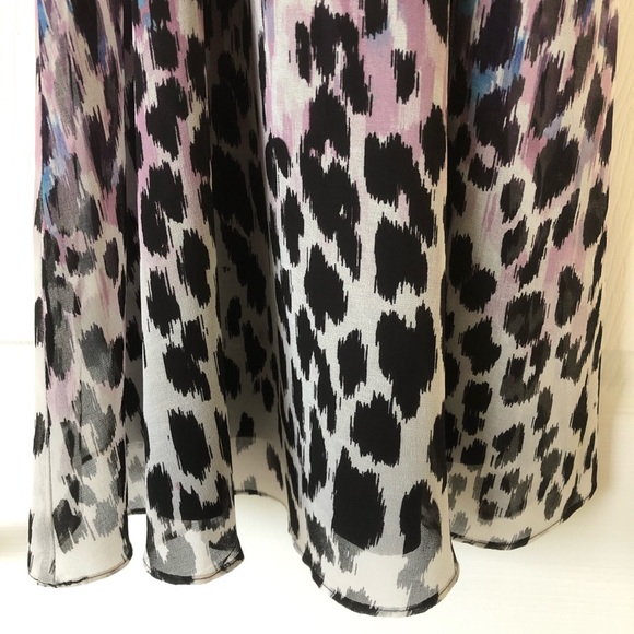 Leopard print Muse dress with gold accents, sz XS - Picture 2 of 4